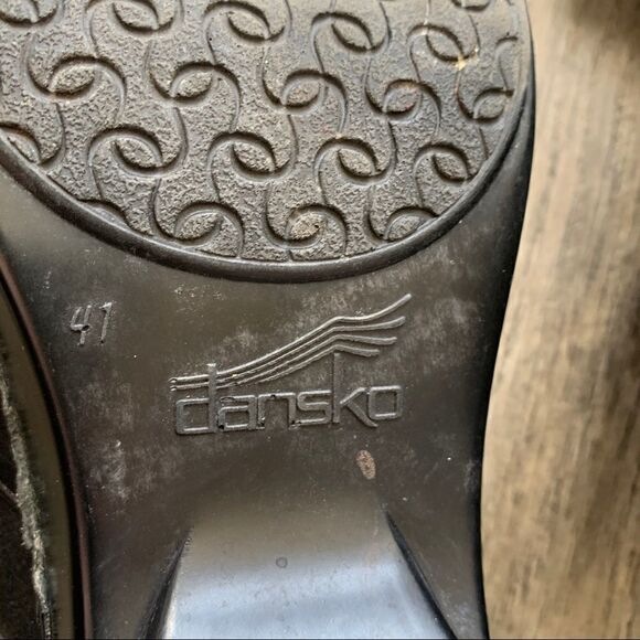 Dansko Tamara Black Leather Slip on Clogs EUR 41 - Picture 9 of 10